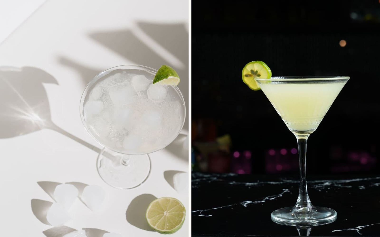 Daiquiri en Gimlet naast elkaar
