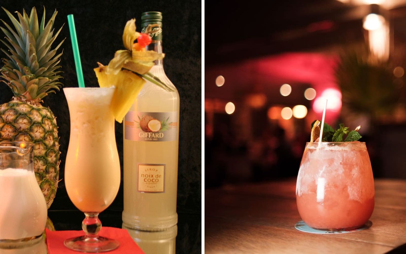 Piña Colada en Mai Tai naast elkaar